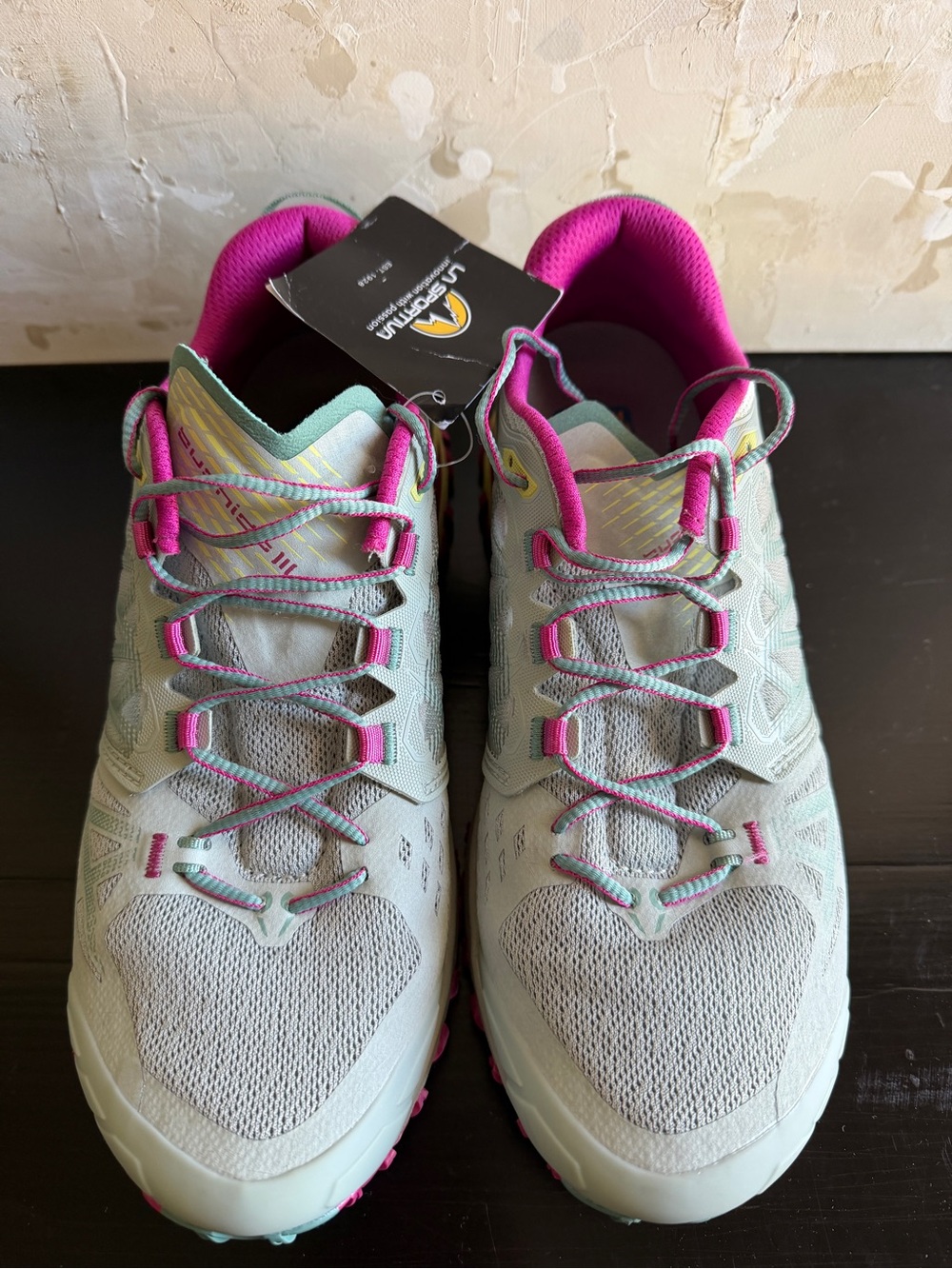 La Sportiva Women's Bushido lll Trail Runners in Mint and Pink - Picture 6 of 11